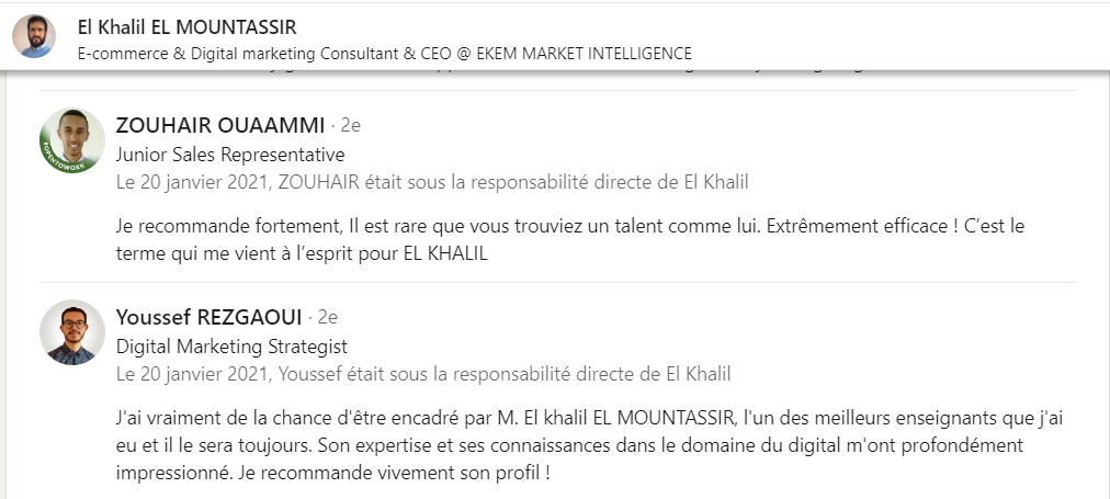 Recommandations Khalil 2