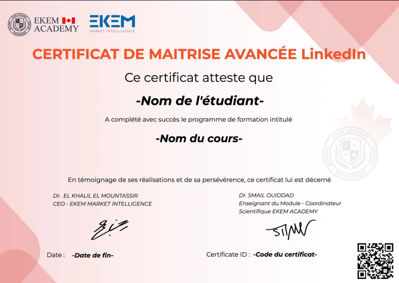 Certifiat Ekem Academy